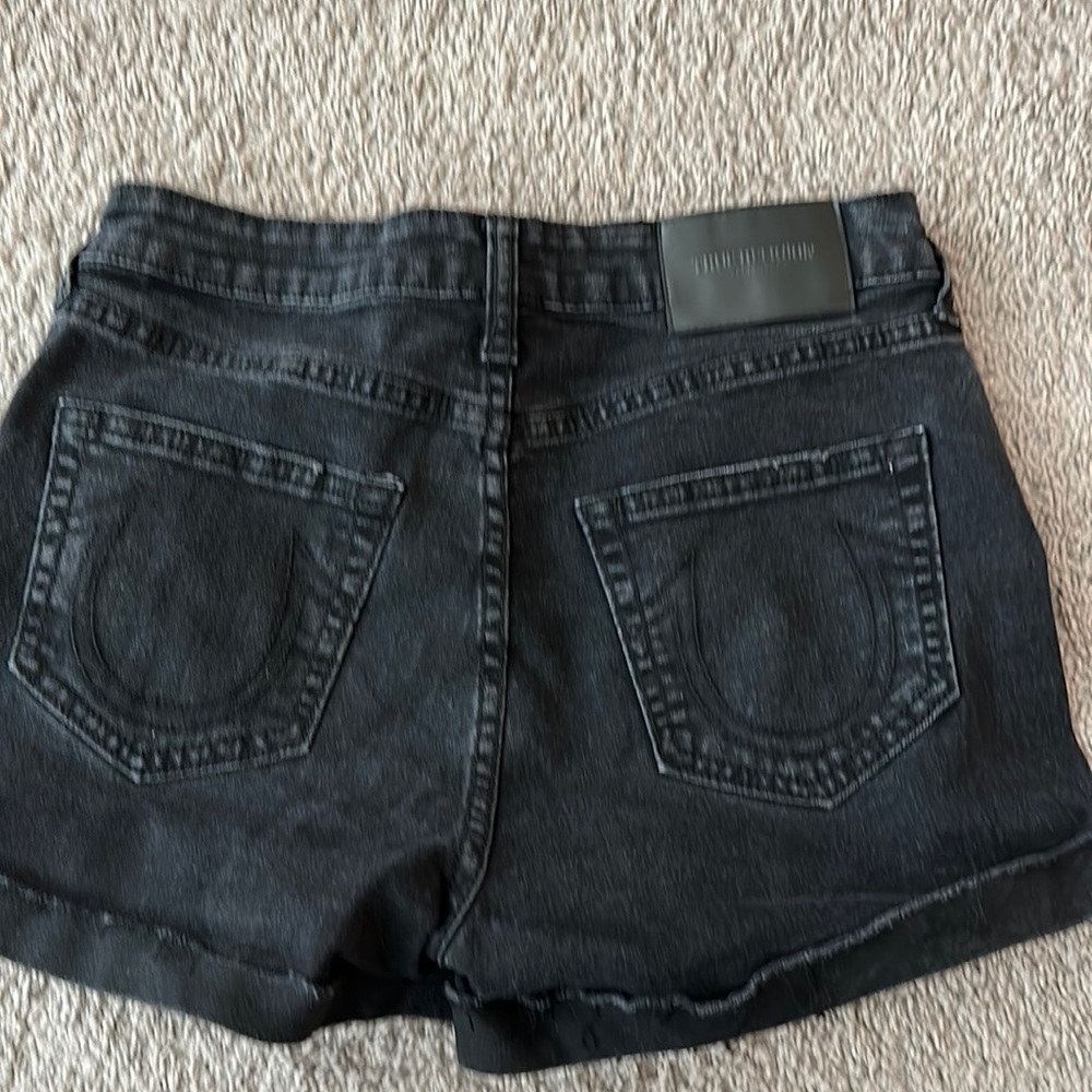True religion black shorts